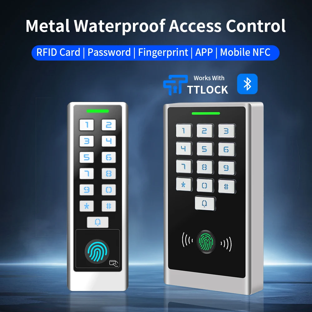Intelligent Access Control Facial Recognition Attendance Machine RFID Card Password Access Controller TTLock Application Control