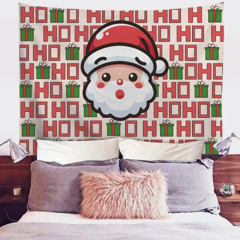 

Christmas Tapestry Cute Winter Bedroom Living Room Large Dormitory Party Day Home Background Decoration