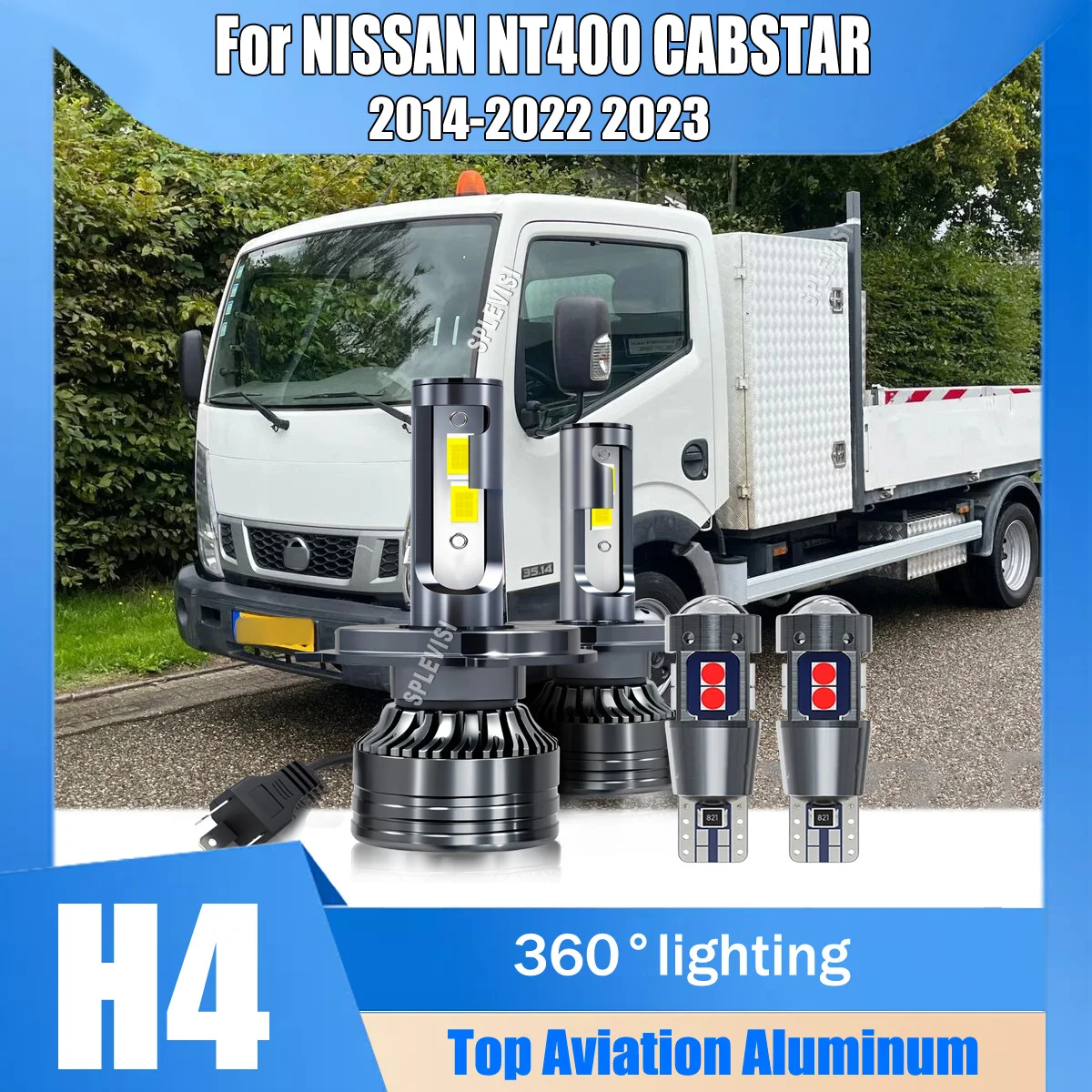 H4 9003 LED Headlights High Low Beam 500% Brighter Road Legal Bulbs For NISSAN NT400 CABSTAR 2014 2015 2016 2017 2018 2019-2023
