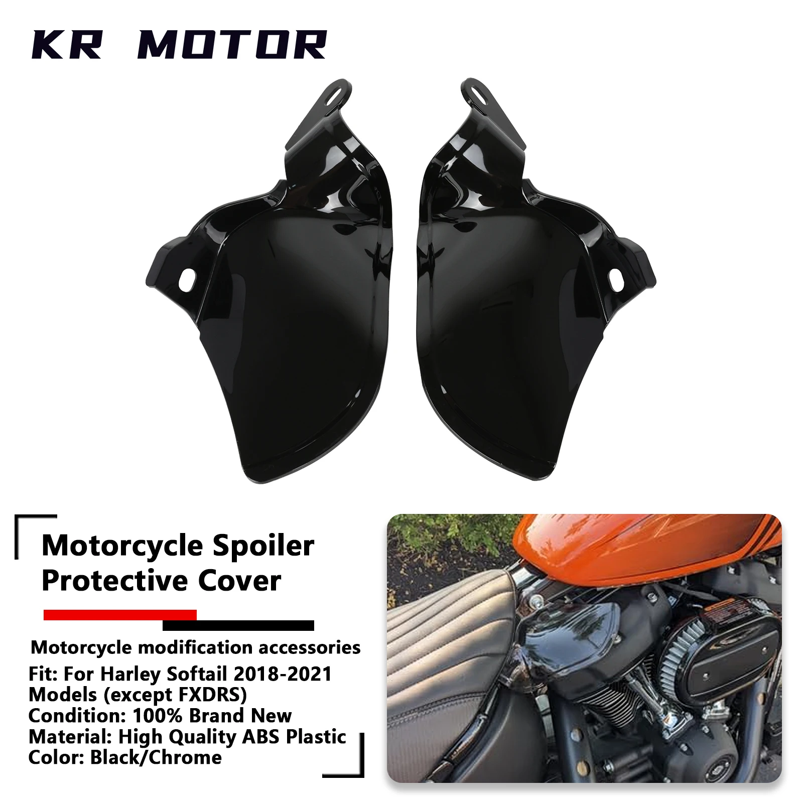 

Motorcycle Saddle Shields Air Heat Deflectors Spoiler Protective Cover Fit For Harley Softail Fat Boy Heritage Classic 2018-2022