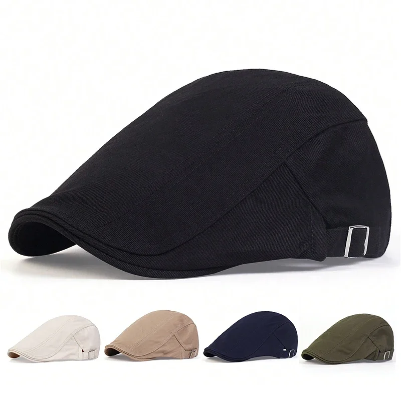 Modische Hip-Hop-Kappe für Herren, Frühling und Sommer, einfarbige Baskenmütze, modische Baskenmütze für Herren und Damen, wilde Baskenmützen, Outdoor-Sonnenhut, Forward-Hüte