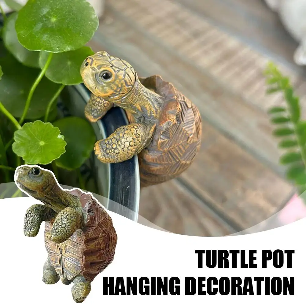 Turtle Resin Hanging Decoration Basin Fish Tank Aquarium Ornament Creative Craft For Home Garden Water Terrarium Decor Accessory