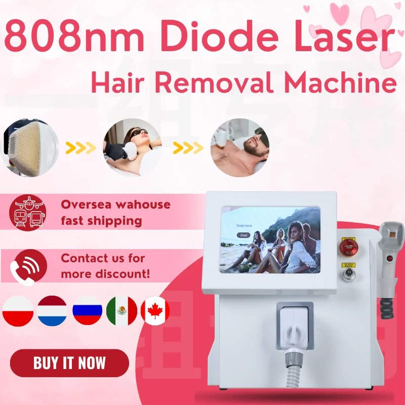 

CE Certified Ice Platinum 3 Wavelength 808Nm755 1064nm Painless Diode LA-SER for Best Hair Removal Results