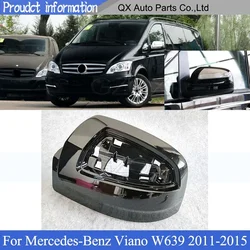 CAPQX Rearview Mirror Cover Shell Lid For Mercedes-Benz Viano W639 2011-2015 Side Mirror Lid Mirror Shell Housing Cover