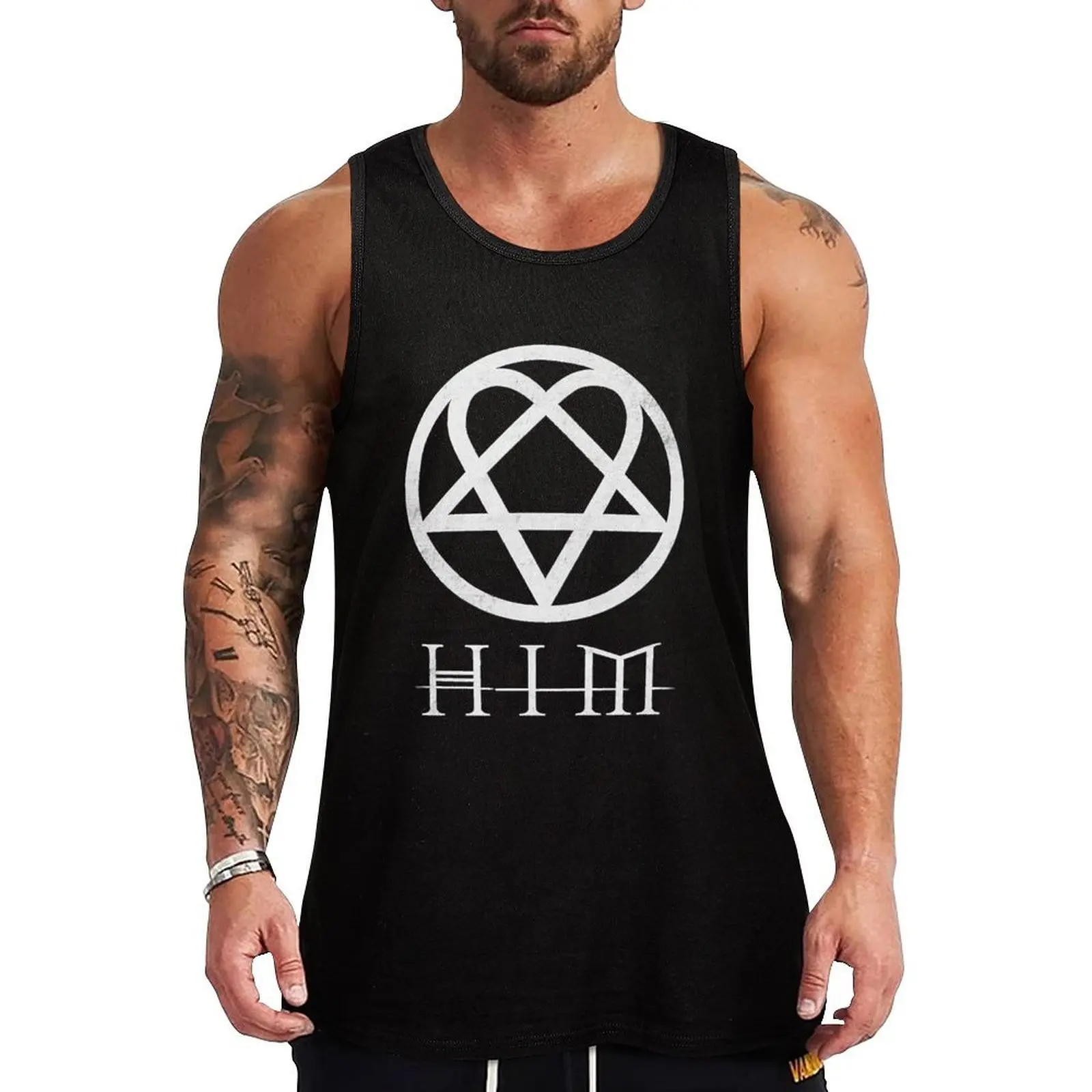 

For Men Women Him Heartagram Band 1991 Awesome For Music Fan Tank Top T-shirt male Vest for boy quick-drying t-shirt