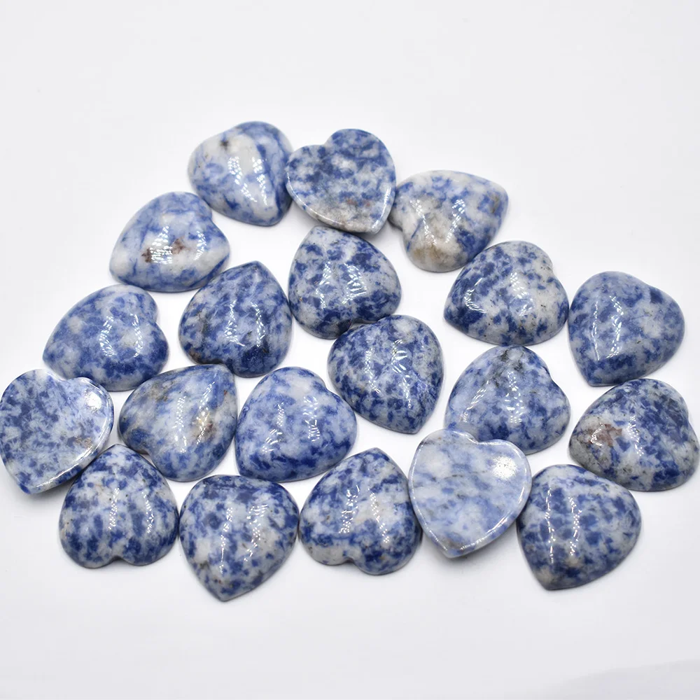 Großhandel 20 Stück/Set Modische 25mm Natürliche Tigerauge Stein Rosenquarz Herzförmige Cabochons Perlen für Schmuckherstellung – Detail 15