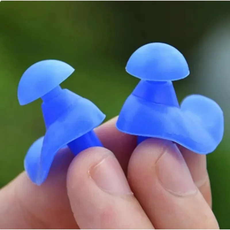 성인 수영용 부드러운 소음 방지 이어 플러그, 수영 전문 고무 귀마개, 어린이 다이빙, 방수, 1 쌍