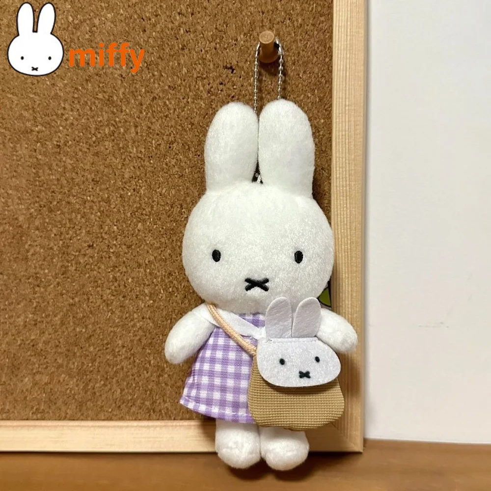 Mignon Miffy Kawaii peluche poupée dessin animé lapin poupée pendentif sac à dos sac à dos ornement jouets en peluche fille cadeau