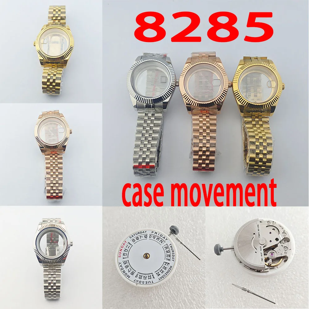 

8285 Men's Watch 316L stainless steel case sapphire mirror and stainless steel strap are 8285 mechanical movement watch accessor