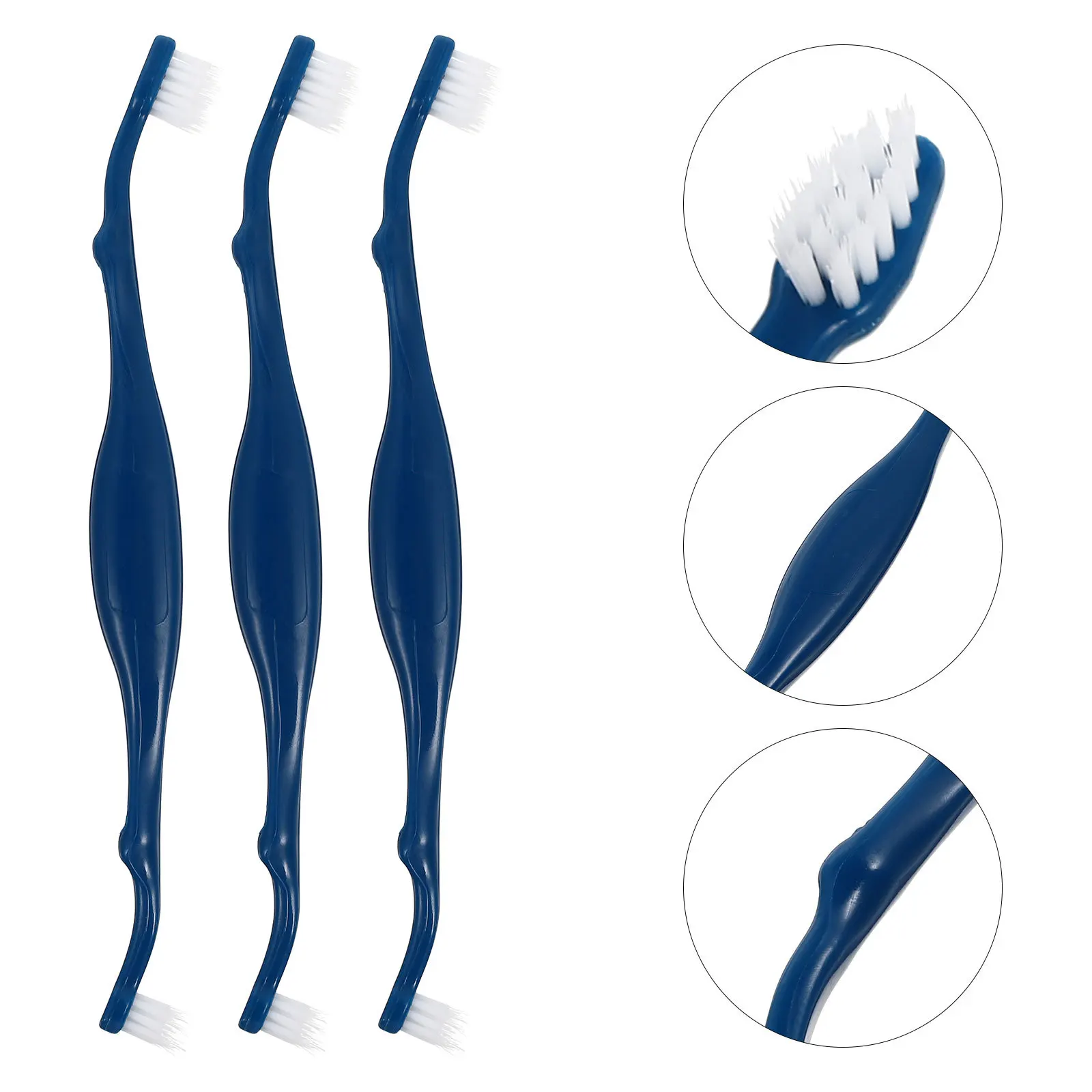 

3Pcs Dog Toothbrush Pet Teeth Care Brush Double-End Clean Tool Moderate Hardness for Most Pets Fast Drying and Secure Storage