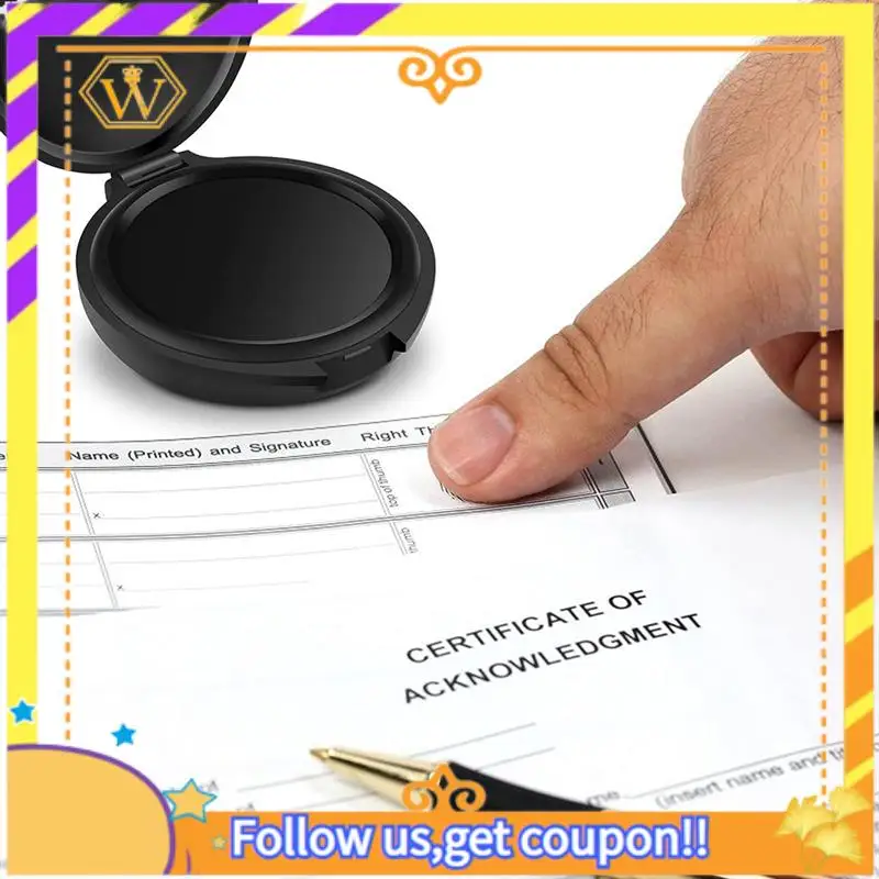 Latest-Fingerprint Ink Pad No-Wash Quick-Drying Portable Quick-Drying Ink Pad Red 1 Piece Plastic