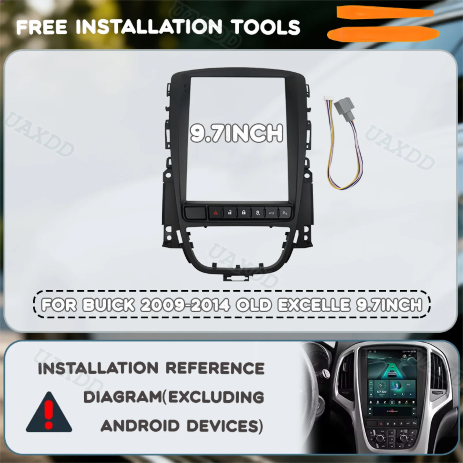 Car Frame Fascia Dashboard FOR Buick 2009-2014 Old Excelle 9.7INCH 2 Din Kit Panel Plastic Accessories Automotive Center Console