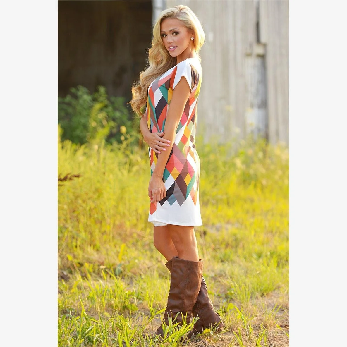 Summer 2024 Women's Loose Casual Faion Dr Street Sle Knitted ort Sve round Ne H-ape Floral Print