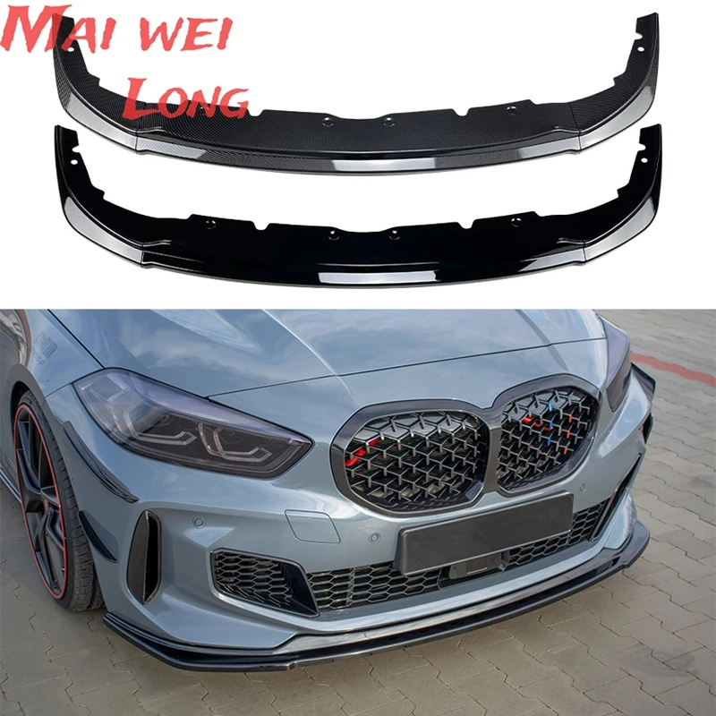 For BMW 1Series F40 118i 120i 128ti M Sport 2020+ Car Front Bumper Lip Spoiler Splitter Diffuser Detachable Body Kit Cover Guard