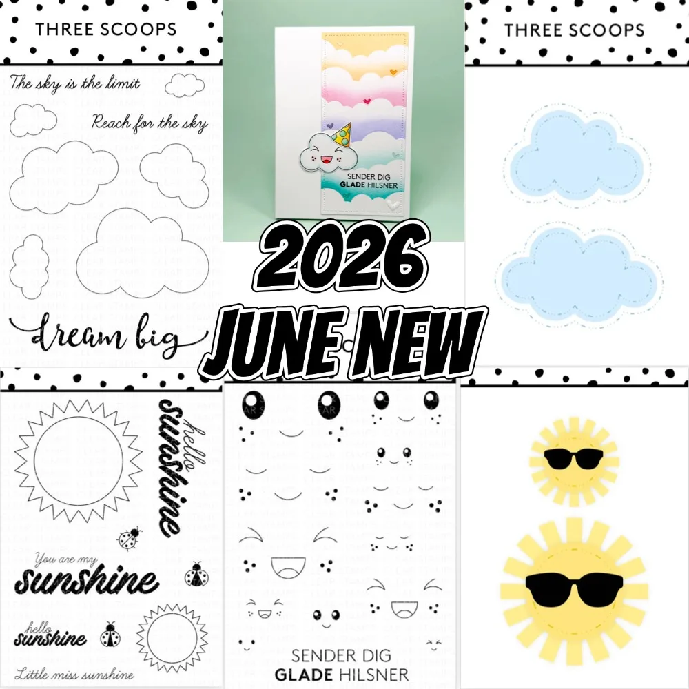 Sun and Glade Ansigter 2026 NEUE Stanzformen Scrapbook Tagebuch Dekoration Schablone Prägevorlage DIY Grußkarte handgefertigt