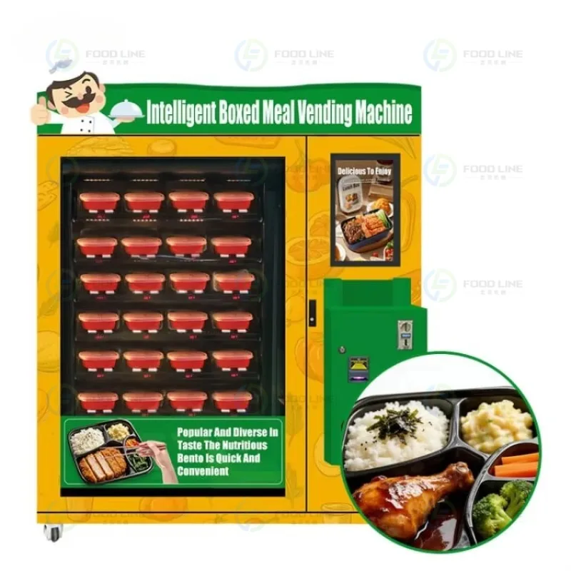 Smart Customized Lunch Box Vending Machine Commercial Food Locker Automatic Meal Vending System Stainless Steel Restaurant