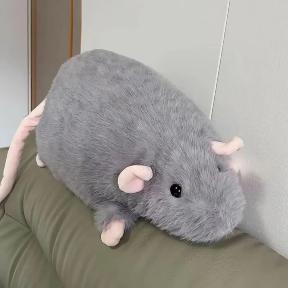 Cute 50/90cm Mouse Doll Plush Oversized Flower Branch Rat Doll Cartoon Soft Animal Figure Kids Gift Birthday
