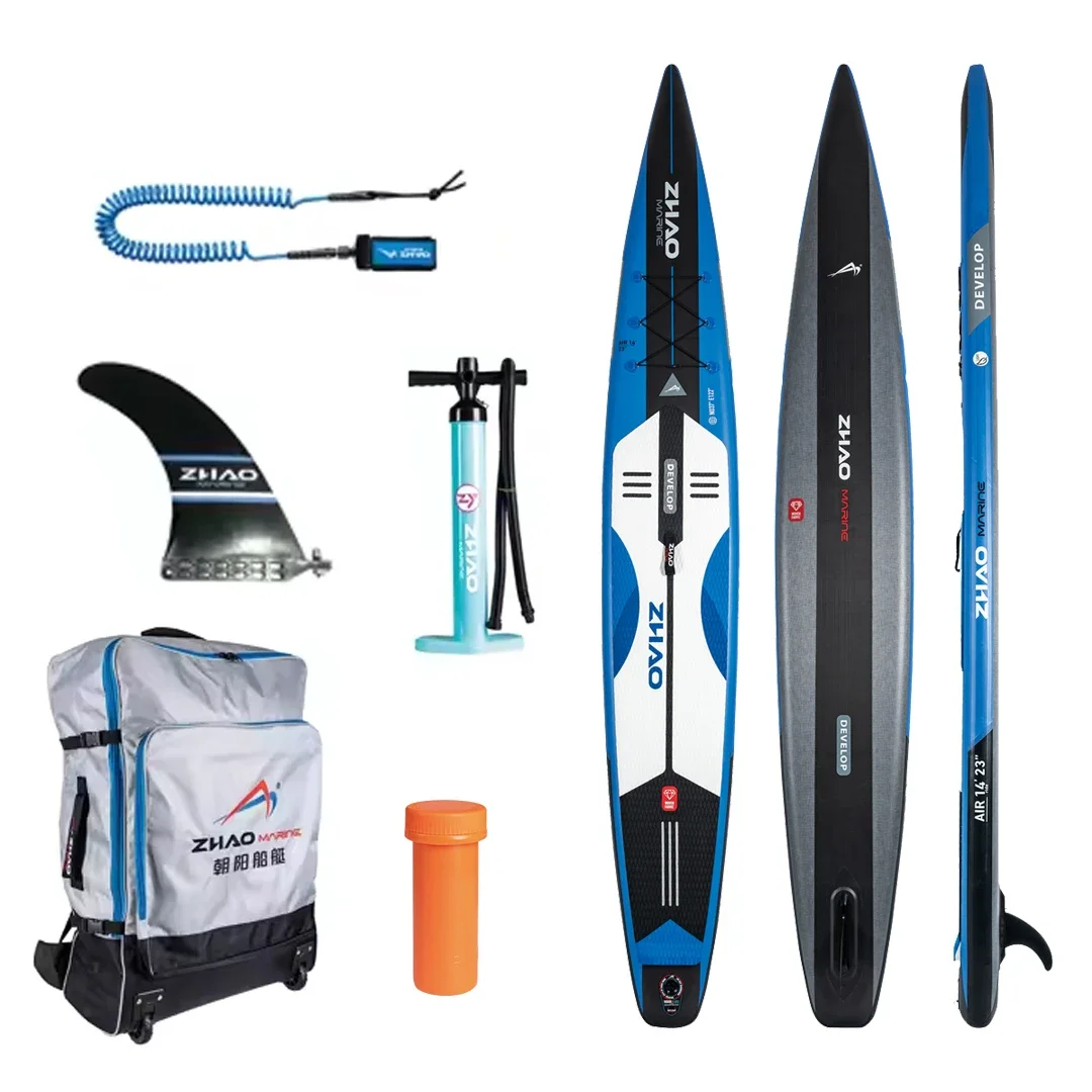 Wholesale sup racing board inflatable sup paddle board water table boat with pump racing sup board surfboard for surf