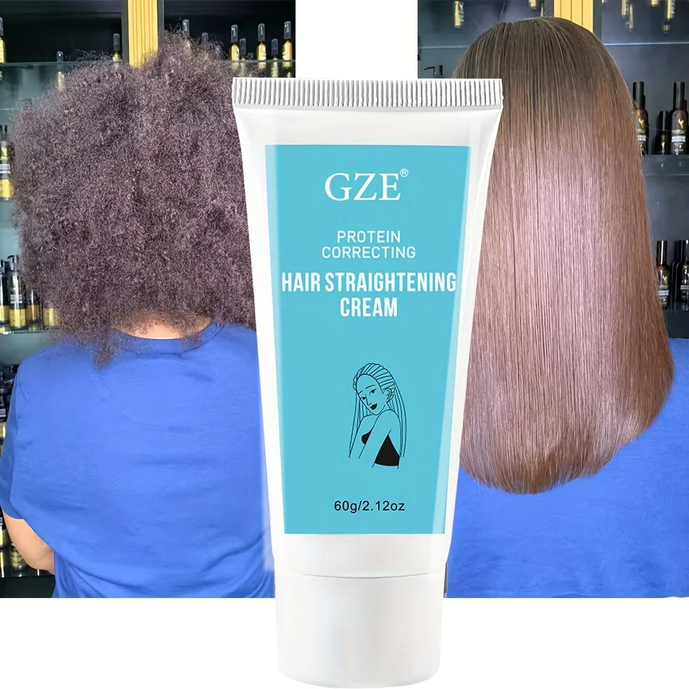 GZE Proteína Correcta Crema para el cabello liso Horquilla abierta suave y corta templado Sano y mantiene el cabello dañado sin filitancia