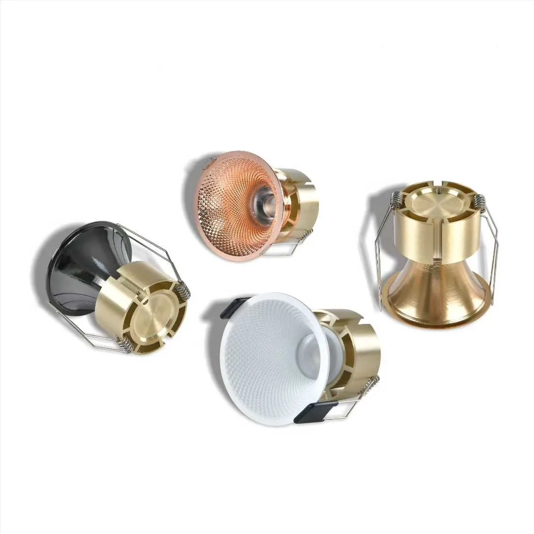 Recessed COB LED Downlights Dimmable Narrow Border Anti-glare 7W 12W 15W 18W AC85-265V Ceiling Lamps for Hotel Villa Lighting