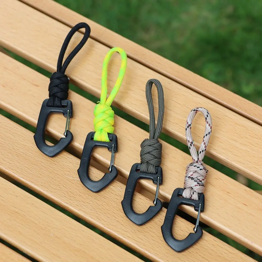 1Pcs Key Ring Umbrella Rope Hook Keychain Flashlight Small Tool Sports Accessories Key Lanyard Outdoor Camping 7-core Braid Rope