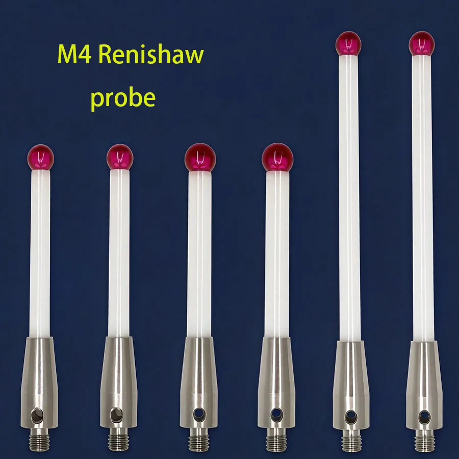 CNC machine probe dedicated M4 ruby ceramic measuring needle A-5000-3709/3712-8.0-6.0-5.0-4.0mm, M4 extension rod