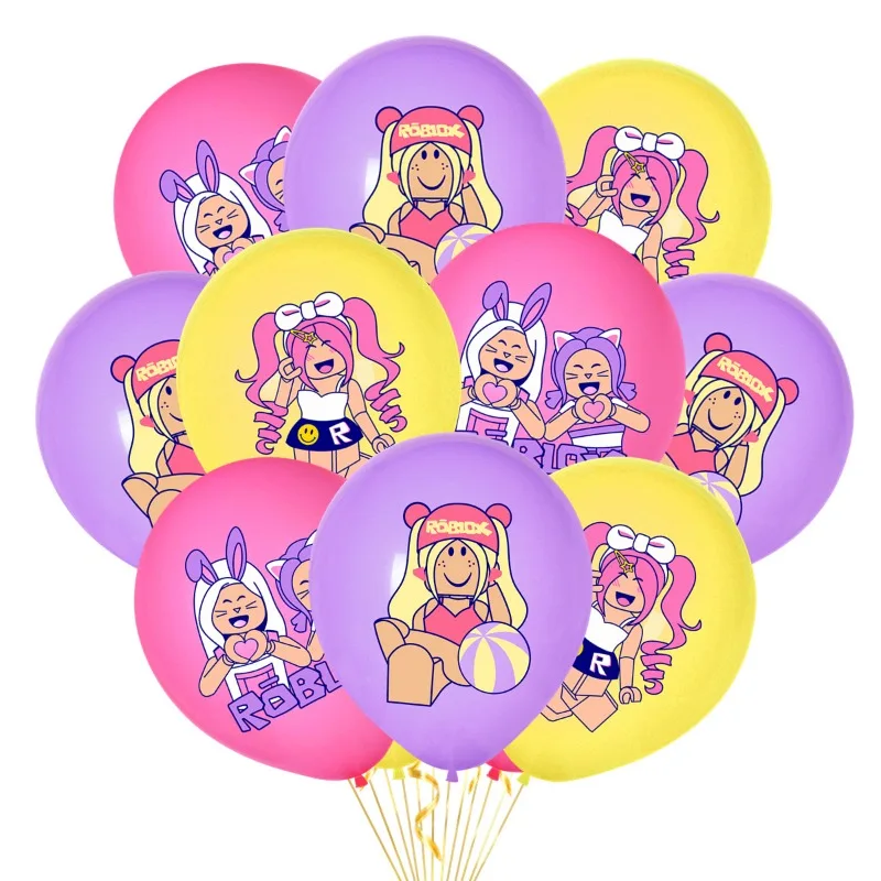 

30pcs/set Roblox 12 Inches Balloons Cartoon Birthday Party Decoration Virtual World Girl Kids Happy Birthday Party Gift Toys