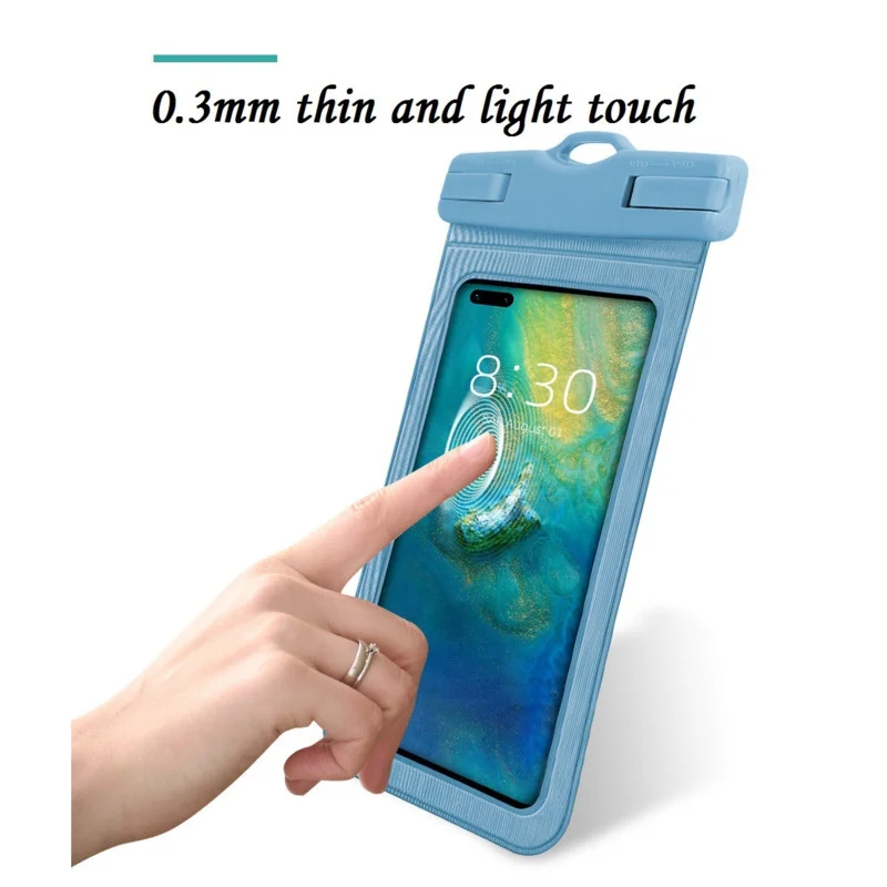 7.2 Inch Grote Scherm Universele Waterdichte Telefoon Case Pvc Clear Mobile Cover Case Water Proof Bag Voor Duiken Zwemmen Surfen