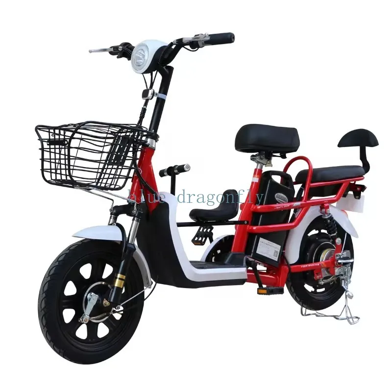 Parent-child electric bike in stock best selling 14inch three seats ebike for cheap and good quality fat bike