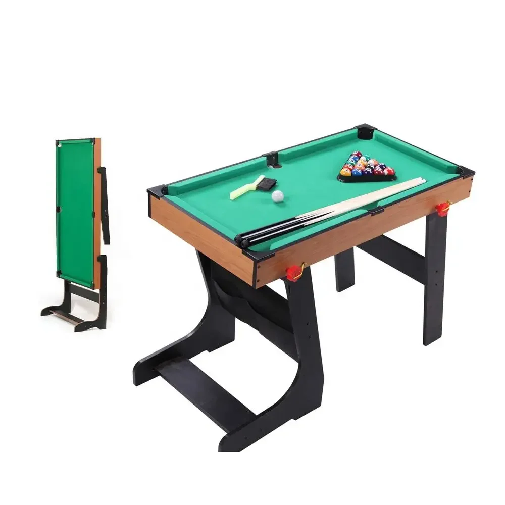 Aolan Factory Direct Wooden Billiards Game Folding Snooker Pool Table Interactive Indoor Game Mdf Billiards Table Set