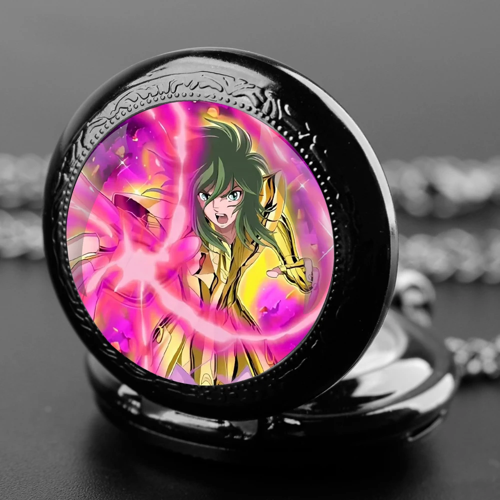 Saint Seiya Design Glazen Koepel Quartz Zakhorloge Met Duurzame Ketting Arabische Cijfers Wijzerplaat Voor Mannen En Vrouwen Creatieve Geschenken