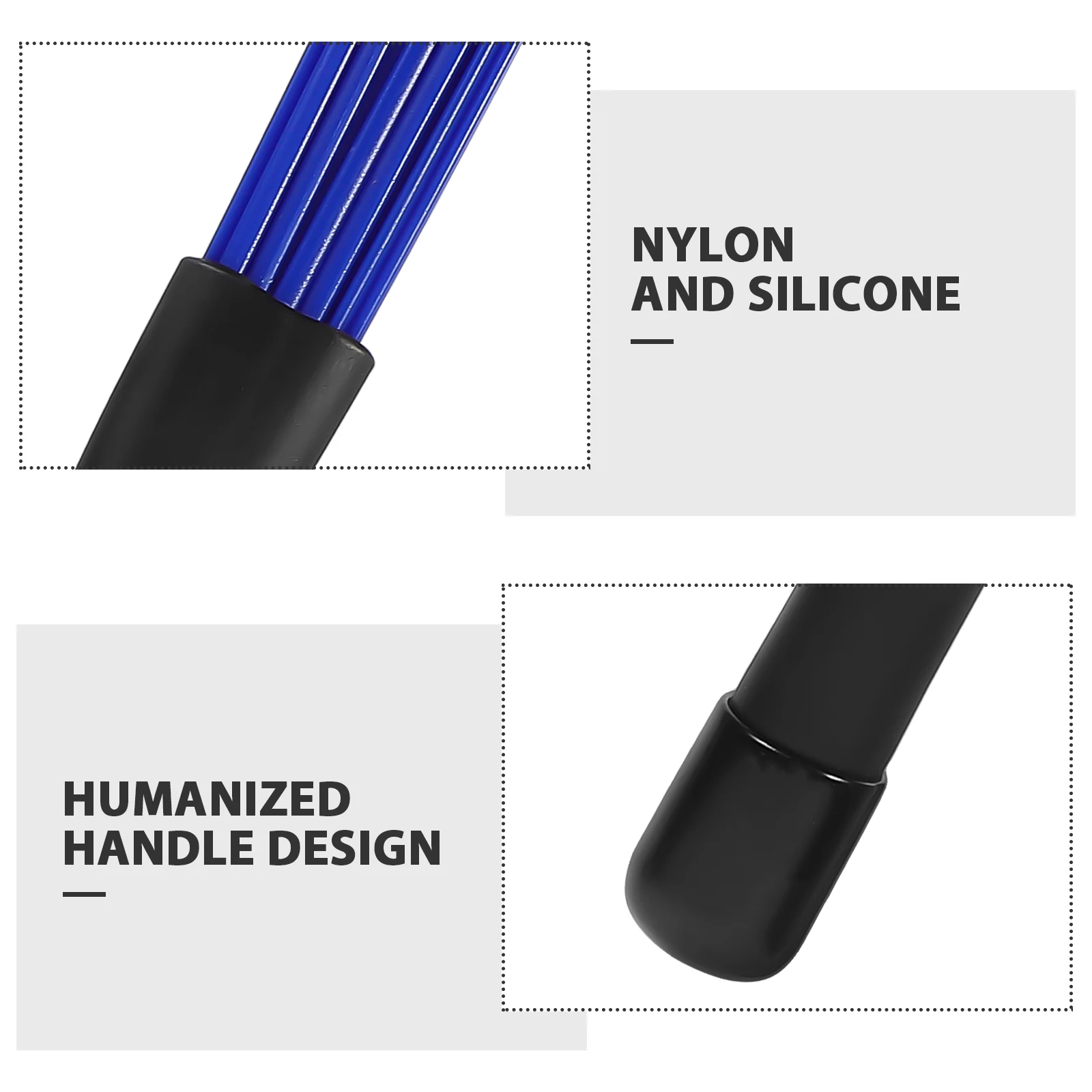 

2 pcs Drum Brushes Plastic Retractable Soft Handle Durable for Jazz Rock Music Beginner Professionals Practice Storage Easy