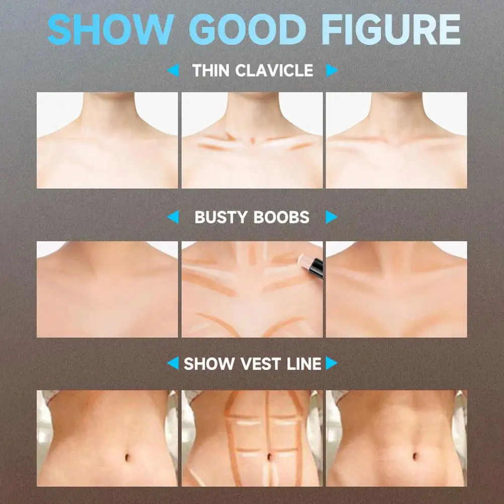 2-in-1 Crème Concealer Stick Gezicht Lichaamsmake-up Waterdicht geen overdracht Neuscontour Bronzer Sticks Gezicht Markeerstift Make-up Pen