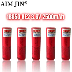 100% Original 18650 HE2 3.6V Battery 2500mAh 20A Rechargeable Battery HE2 18650 Battery Power Tools+charger