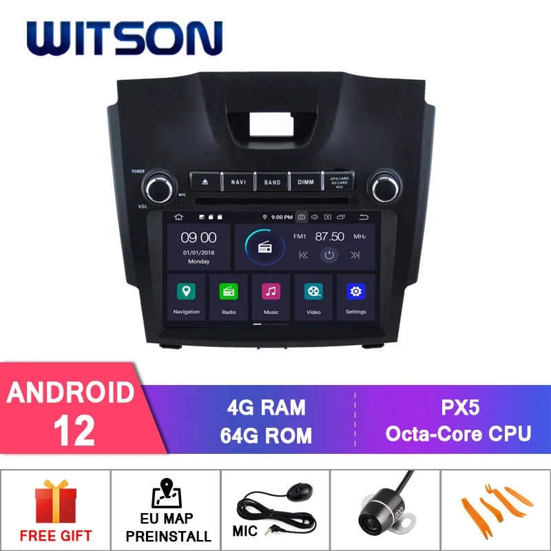 WITSON Android 12 CAR DVD GPS FOR CHEVROLET S10 Trailblazer LT LTZ Carplay Multimedia Stereo Auto Audio Navigation IPS Screen