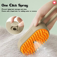 Steamy Dog Brush Electric 3 in 1 Cat Hair Grooming Tool with Spray Function for Massage and Removing Tangled Loose Hair