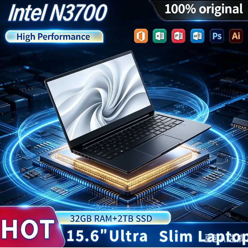 High Speed Performance Notebook 15.6 Inch Gaming Pro Ultra Slim Laptop Intel N3700 1.6GHz Base 2.4GHz Turbo 16GB RAM 2TB SSD