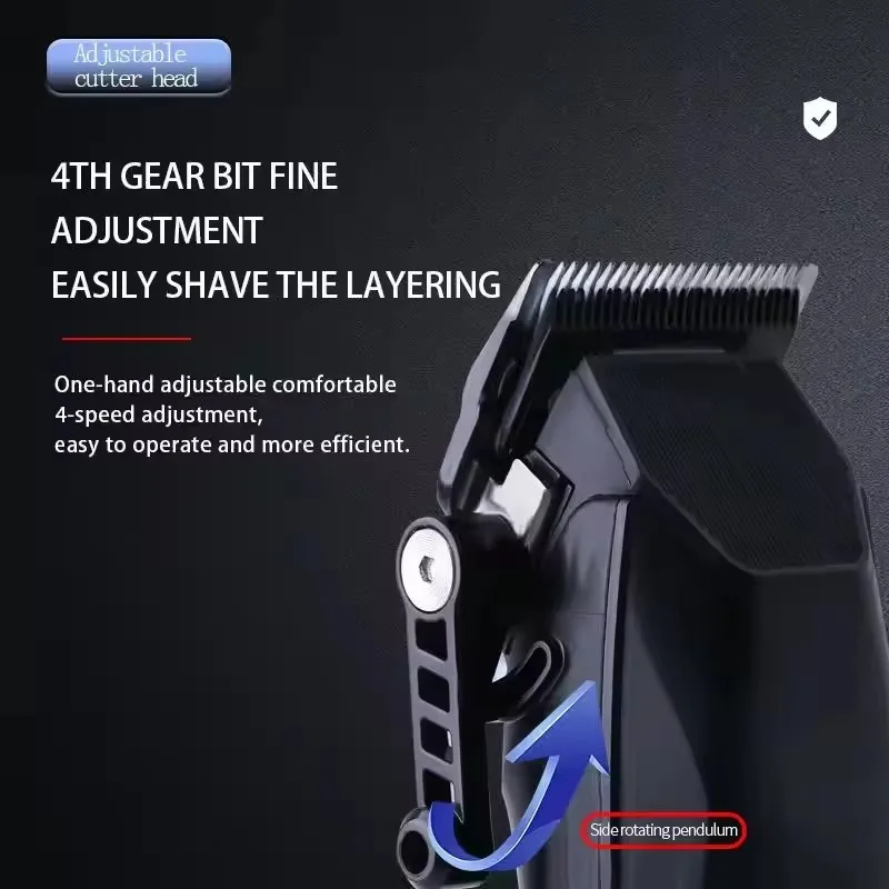 Kemei Professional Barber Hair Clipper Men Rechargeable Cordless Hair Trimmer Electric Powerful Hair Cutting Machine for Men