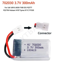 3.7V 300mAH Lipo Battery For U816 F180 E55 FQ777 H107 X11C Remote Controlled Aircraft Drone Batteries UAV Batteria RC Palne