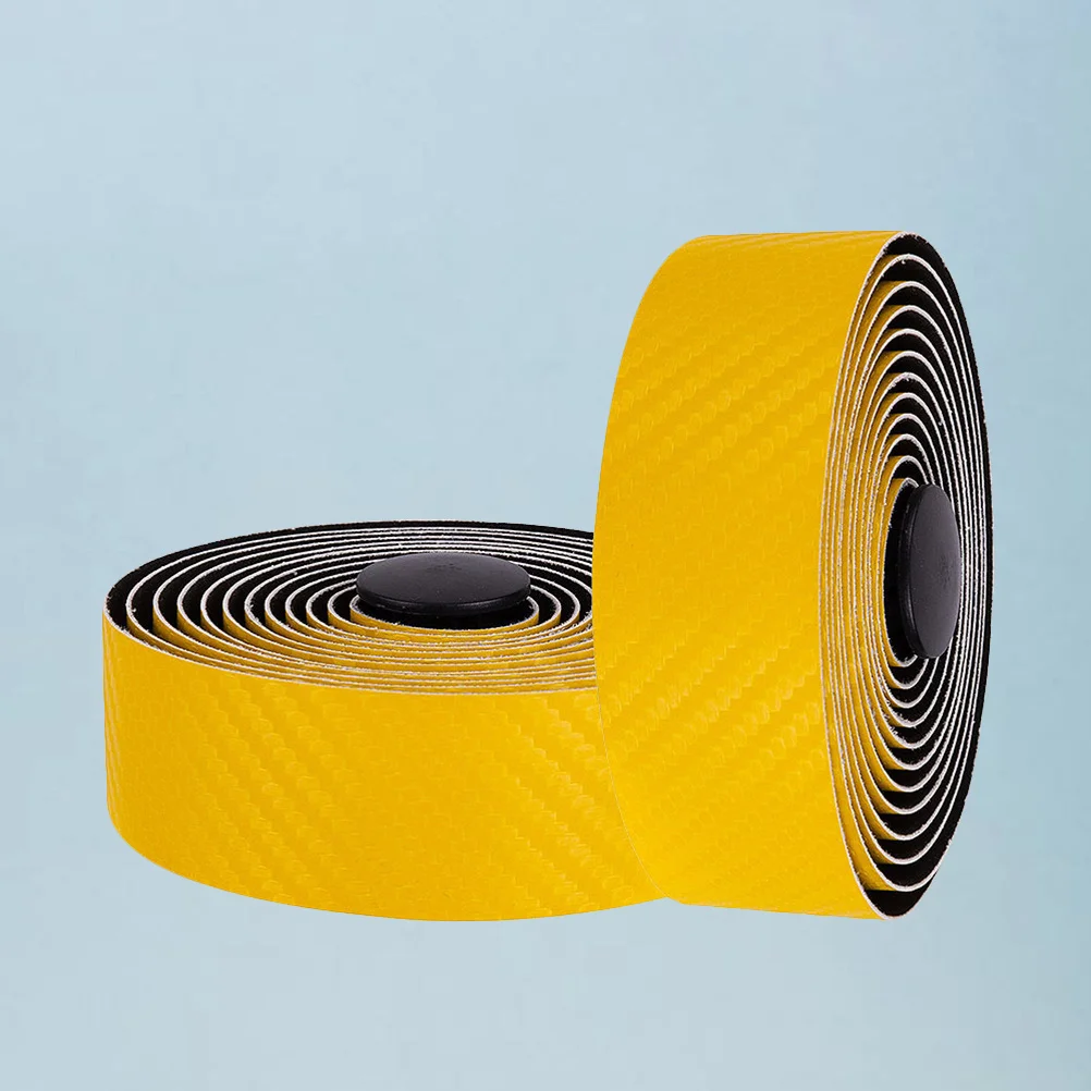 

2 Rolls Fiber Handlebar Bike Non-Slip Belt Tape Long Durable Anti-Slip Bike Grip For Road Bicycle Cycling Yellow