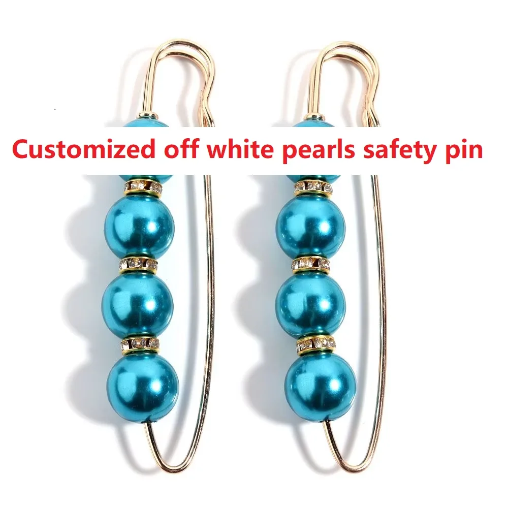 

Customized link 100pcs off-white brooches pins