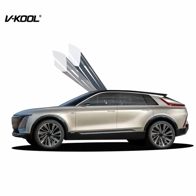 

VKOOL высококачественная автомобильная оконная пленка 1,52 м * 30 м, 40% VLT, самовосстанавливающаяся, против царапин и УФ-излучения, прозрачная автомобильная тональная пленка для домашних животных