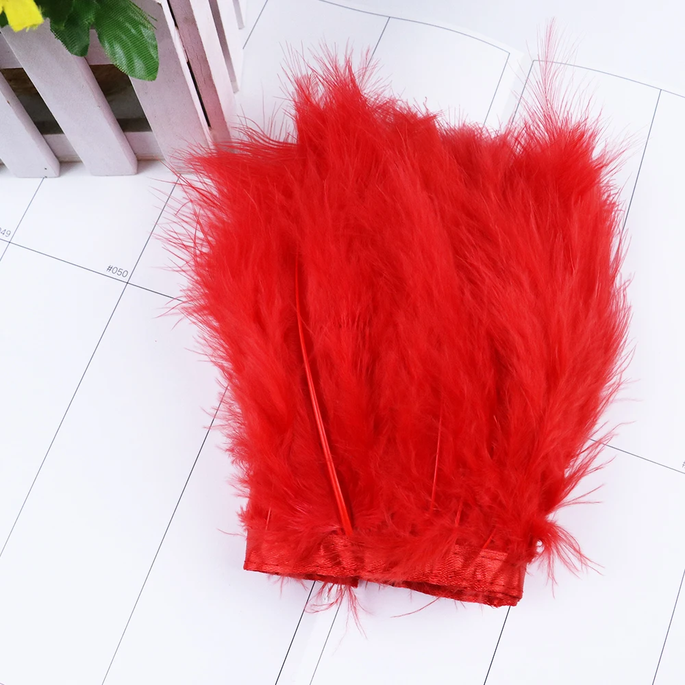 1M Fluffy Turkey Marabou Feathers Ribbon Trim 10-15cm for Wedding Party Clothing Dress Decoration Accessories Sewing Plumes