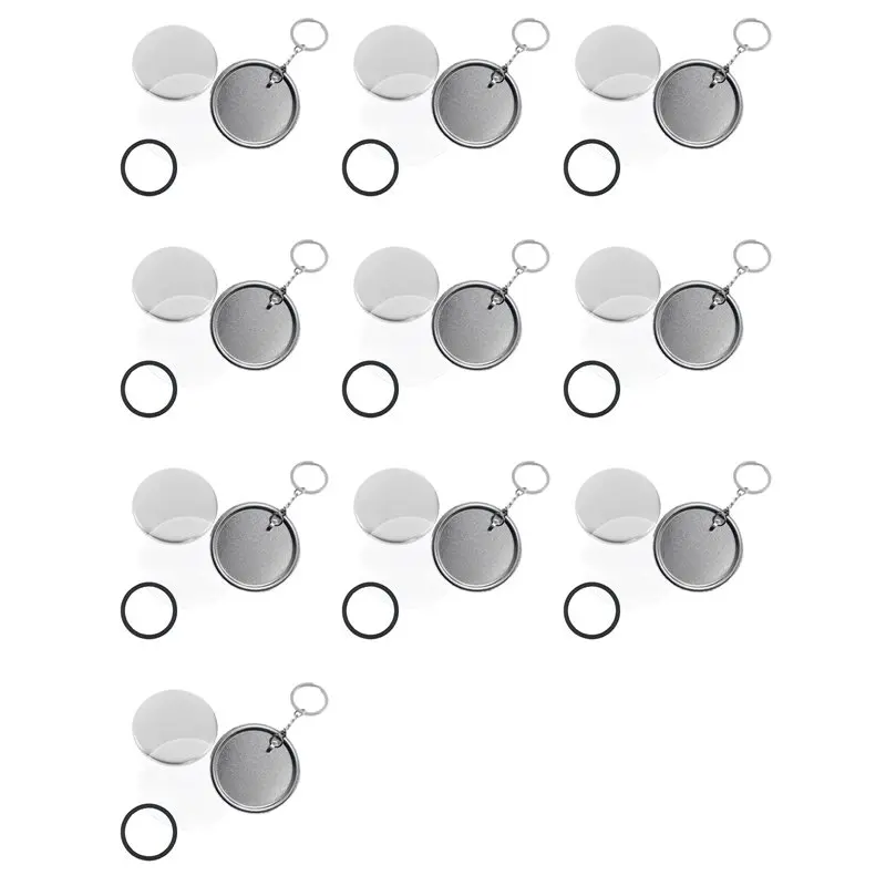 

500X Button Maker Keychains Supplies,58Mm/2.25 Inch Pin Making Kit For Button Maker Machine,Metal Button Badge Sets