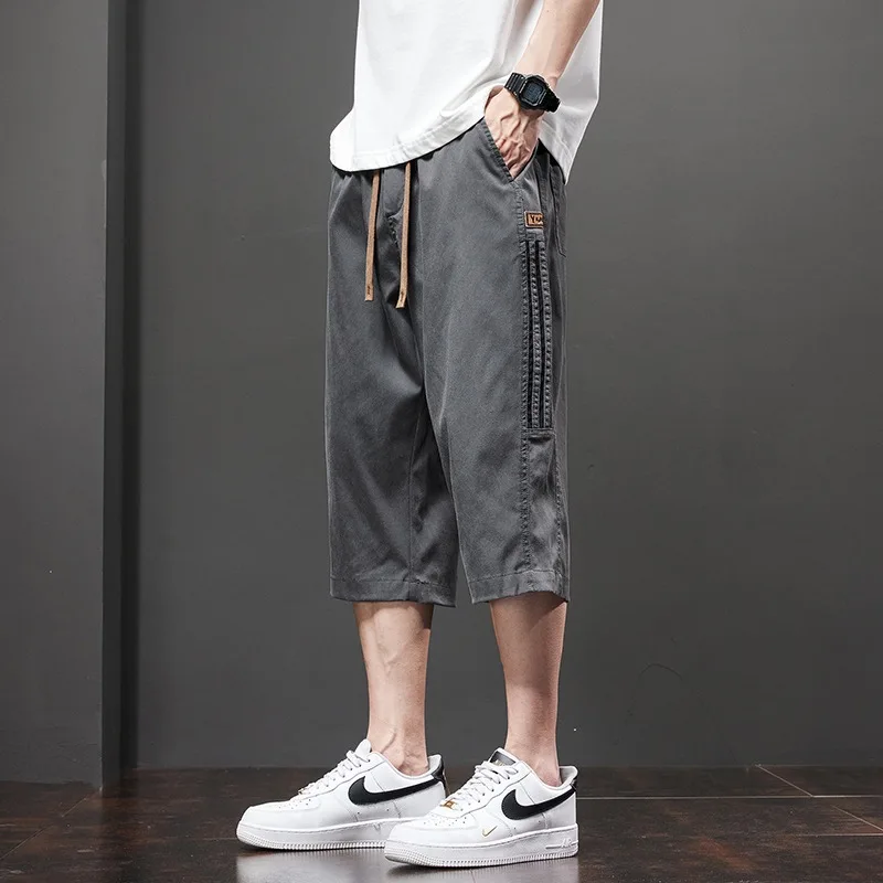 

New Ice Silk Six-Seven Men's orts Summer Thin Casual Sports Loose Qui Dry over Knee Seven-Point Pants for Men