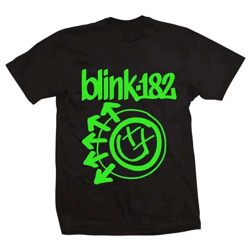 2026 New Men Women Punk Smiley Arrow Circle Graphic T-Shirt Unisex Cotton Loose Pop Punk Tee