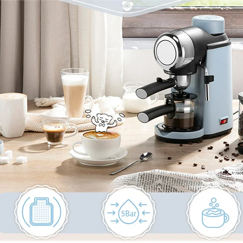 Coffee maker Small Semi-automatic Italian Type on The Spot Grinding Mini Milk Foaming Machine Integrated Intelligence