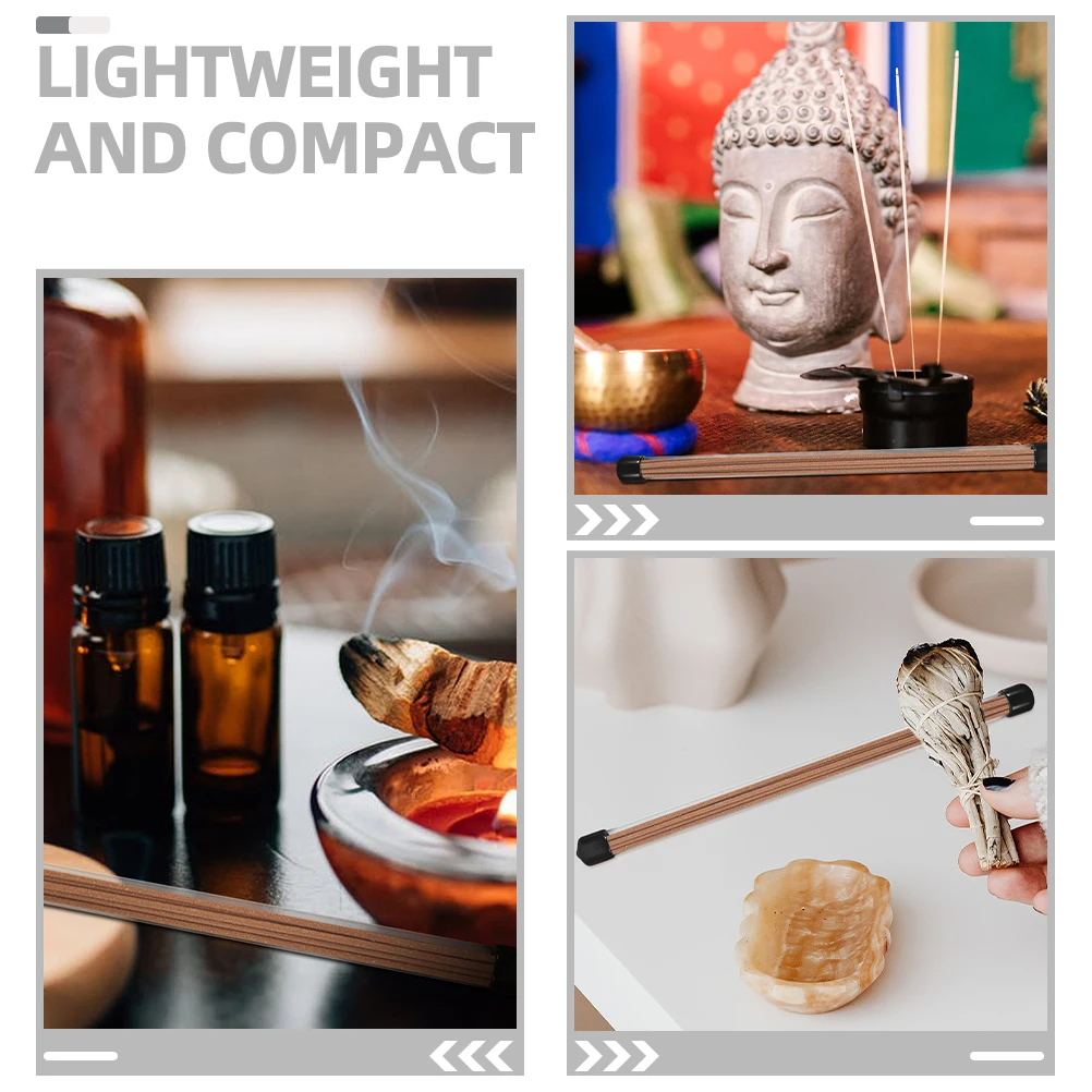 

12pcs Agarwood Tube Incense Stick Holder 230X12mm Portable Acrylic Round Storage Container For Home Camping Travel