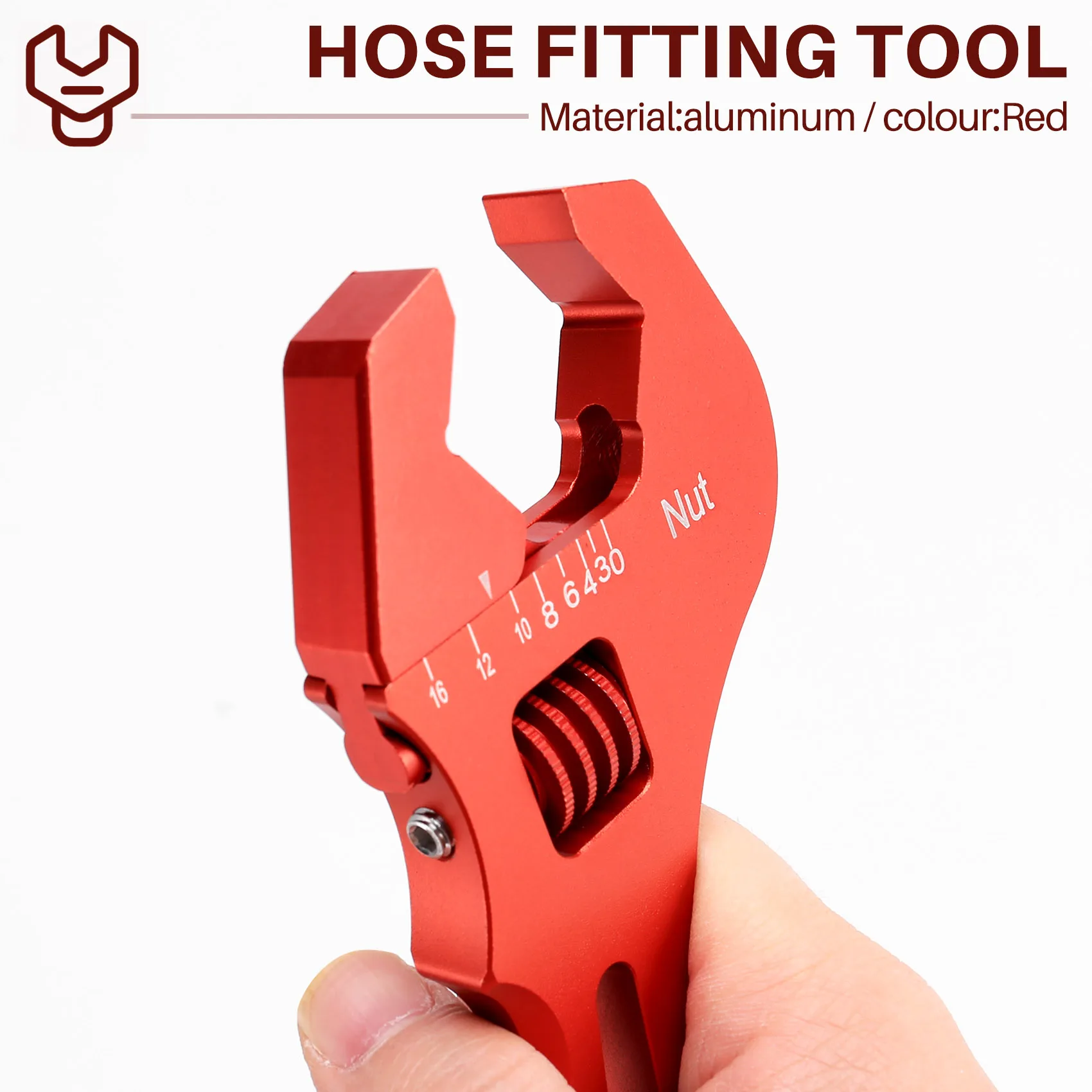 

H-W Adjustable Wrench, An Wrench, Aluminum Wrench Hose Fitting Tool Aluminum Spanner AN3-AN16
