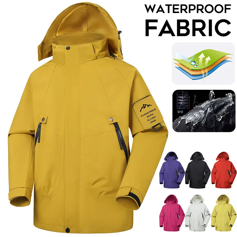 Waterproof Jacket Unisex Outdoor Softshell Climbing Hiking Jackets Camping Trekking Windproof Windbreaker Spring Autumn Coats